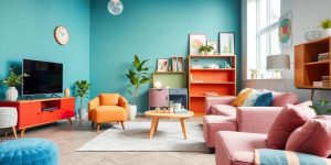 Amenajare interioară modernă cu mobilier și decor atractiv.