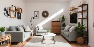 Cameră mică și funcțională, mobilă bine organizată.