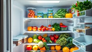 Organizarea frigiderului pentru a reduce risipa alimentară.